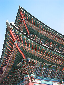 Dancheong, decorative paintings on a building at Gyeongbokgung