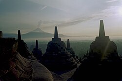 View of Merapi from Borobudur in nearby Magelang (2006)