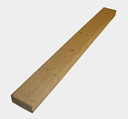 A common 50 by 100 mm (2-by-4-inch) board