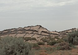 Anti-sand shields in north Sahara, Tunisia