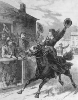 Belle Star, "A Wild Western Amazon," as depicted in the National Police Gazette, 1886