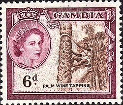 Stamp with portrait of Queen Elizabeth II, 1953