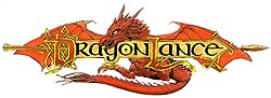 The second Dragonlance logo, used on most of the books and supplements since 1995 with the 5th Age