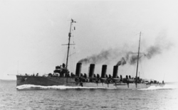 The Austro-Hungarian cruiser SMS Admiral Spaun