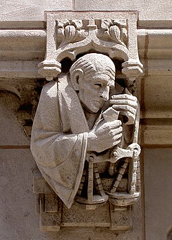 Sculptural ornamentation on the Sterling Law Building