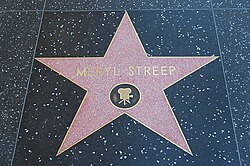 Streep's star on the Hollywood Walk of Fame