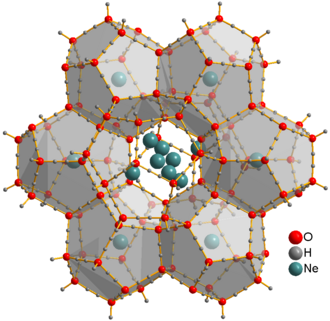 Crystal structure of Ne clathrate hydrate[38]