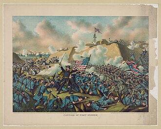 Union troops capture Fort Fisher, 1865