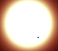 Artist conception of CoRoT-7b transiting yellow dwarf CoRoT-7