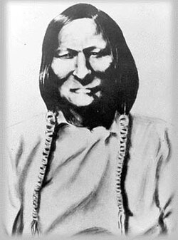 Chief Black Kettle of the Southern Cheyenne, an advocate of peace among his people.
