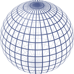 A sphere of radius r has surface area 4πr2.