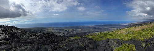 Students collecting GPS data for the USGS in Kīlauea's eastern rift zone in 2015