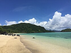 White sand beach of Mtsamboro islet