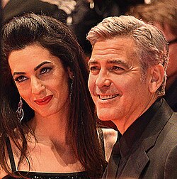 George and Amal Clooney at the 66th Berlin International Film Festival in Germany in 2016