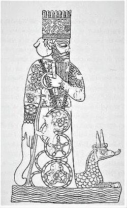 The god Marduk and his dragon Mušḫuššu