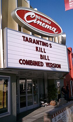 The New Beverly Cinema known for showcasing a diverse range of movies from various genres and eras. The theater retained its vintage charm, featuring 35mm film projections and maintaining an old-school moviegoing experience.