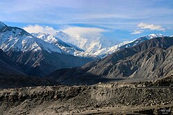 Nanga Parbat as viewed from Karakoram Highway