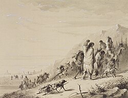 Pawnee Indians migrating, by Alfred Jacob Miller