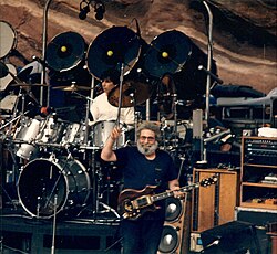Grateful Dead performing at Red Rocks Amphitheatre in 1987