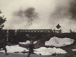 Viet Minh storming across Muong Thanh Bridge