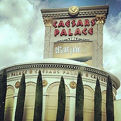 John has had two residencies at Caesars Palace, Las Vegas. The first, The Red Piano, ran from 2004 to 2009, and the second, The Million Dollar Piano (sign pictured) ran from 2011 to 2018.