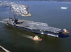 USS John F. Kennedy departing Naval Station Mayport