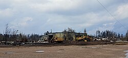 Enterprise, Northwest Territories after the wildfires (August 2023)