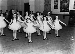 Young girls competing at the Royal Academy of Dancing (London) exams held in Brisbane and Toowoomba, 1938