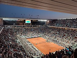 Court Philippe Chatrier, Stade Roland Garros.