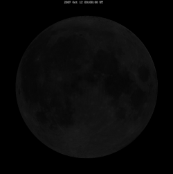 Animation of the Moon as it cycles through its phases, as seen from the Northern Hemisphere. The apparent wobbling of the Moon is known as libration.