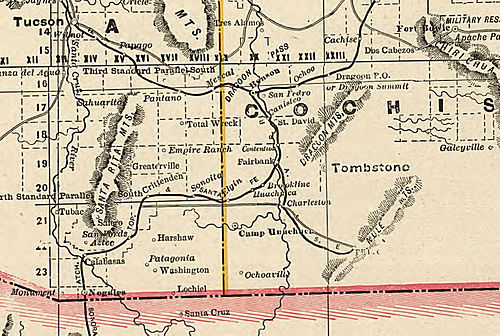 Southeastern Arizona near Tombstone in 1887.