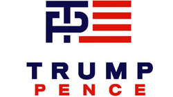 Initial updated Trump campaign logo reflecting the adoption of Mike Pence as Donald Trump's vice-presidential candidate, but later replaced[355]