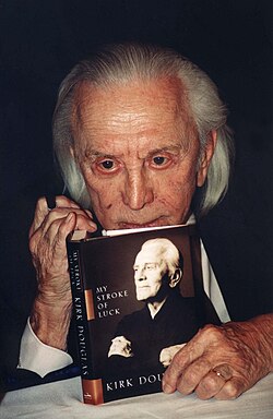 Douglas in 2002 with his book My Stroke of Luck