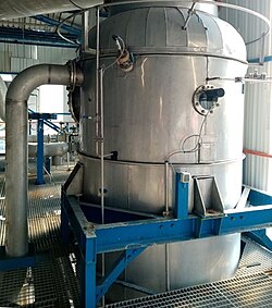 An industrial evaporator used in a chemical plant in Turkey.