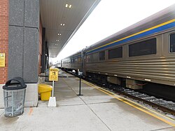 Via Rail train at Windsor station