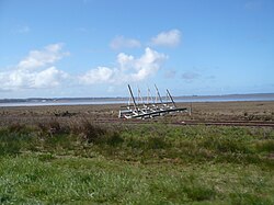 This is one of three contested billboards in the coastal zone of Humboldt Bay that were cut down by an unknown vandal in 2013.