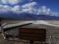 The dry lake in the Badwater Basin in Death Valley National Park