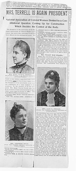 Newspaper article on Terrell's re-election as president