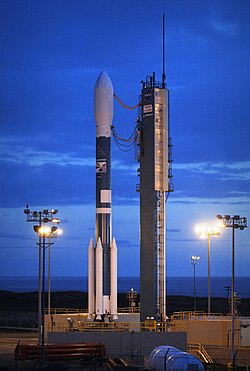 The Delta II rocket with climate research satellites, CloudSat and CALIPSO, on Launch Pad SLC-2W, VAFB