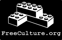 Student organization FreeCulture.org, inspired by Lessig and founded 2003. The Building blocks are a symbol for reuse and remixing of creative works, used also as symbol of the Remix culture.