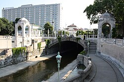 The Wien river in the Stadtpark