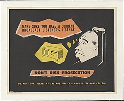 1950s Postmaster-General's Department advertisement regarding broadcast licences