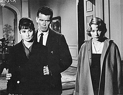 With Audrey Hepburn and Shirley MacLaine in The Children's Hour