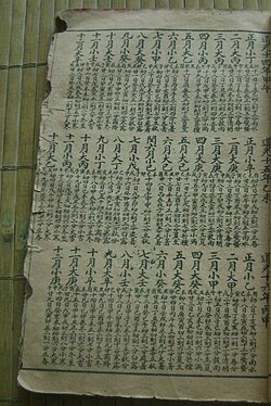 Record of the Chinese calendar for 1834, 1835, and 1836 during the Qing dynasty under the Daoguang Emperor's Reign (道光十四年,道光十五年,道光十六年)