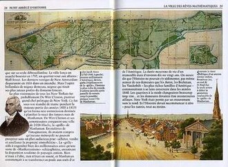 The dynamic in page layout between text and illustration. Inside page view of Jerome Charyn's New York : Chronique d'une ville sauvage ('New York: Chronicle of a Wild City'), the 204th title of the collection.