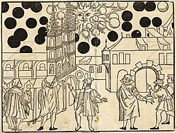 The celestial phenomenon over Basel in 1566.