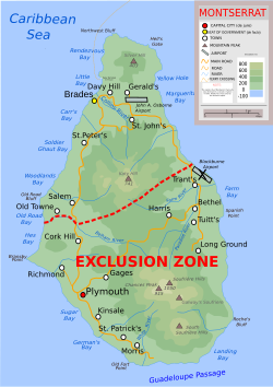 Map of Montserrat