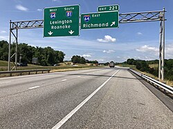 I-64 and I-81 run together in Augusta County.