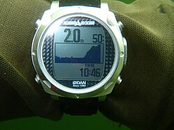 Dive computer dive profile display