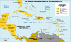 Spanish colonies and territories in the Caribbean basin (c. 1490 – c. 1660)